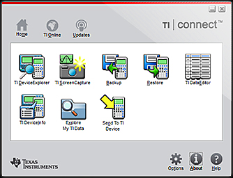 TI Connect™ computer software allows for connectivity between your computer and TI-84 Plus C Silver Edition graphing calculator.