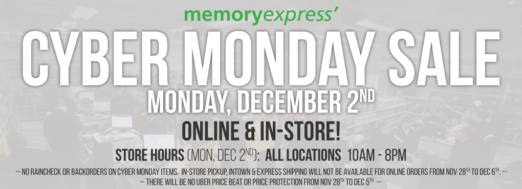 Memory Express Cyber Monday Sale (Dec 2)