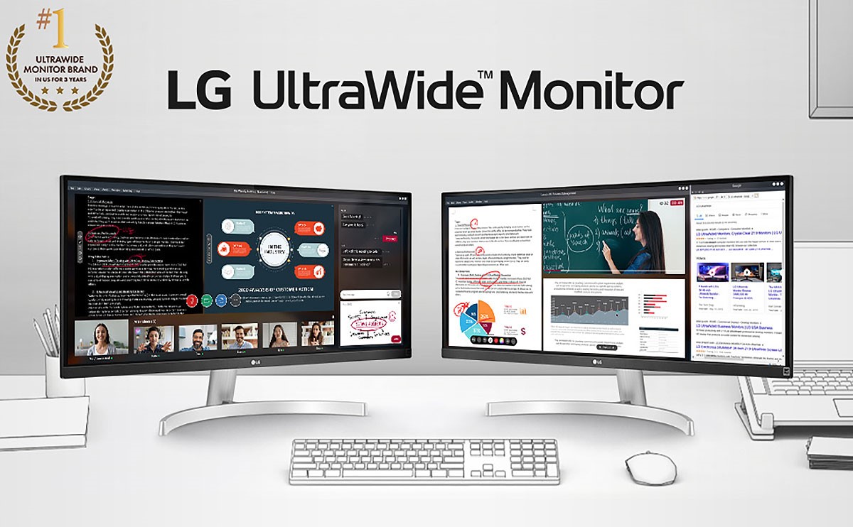LG UltraWide WFHD 29-Inch FHD 1080p Computer Monitor 29WN600-W, IPS with  HDR 10 Compatibility, Silver