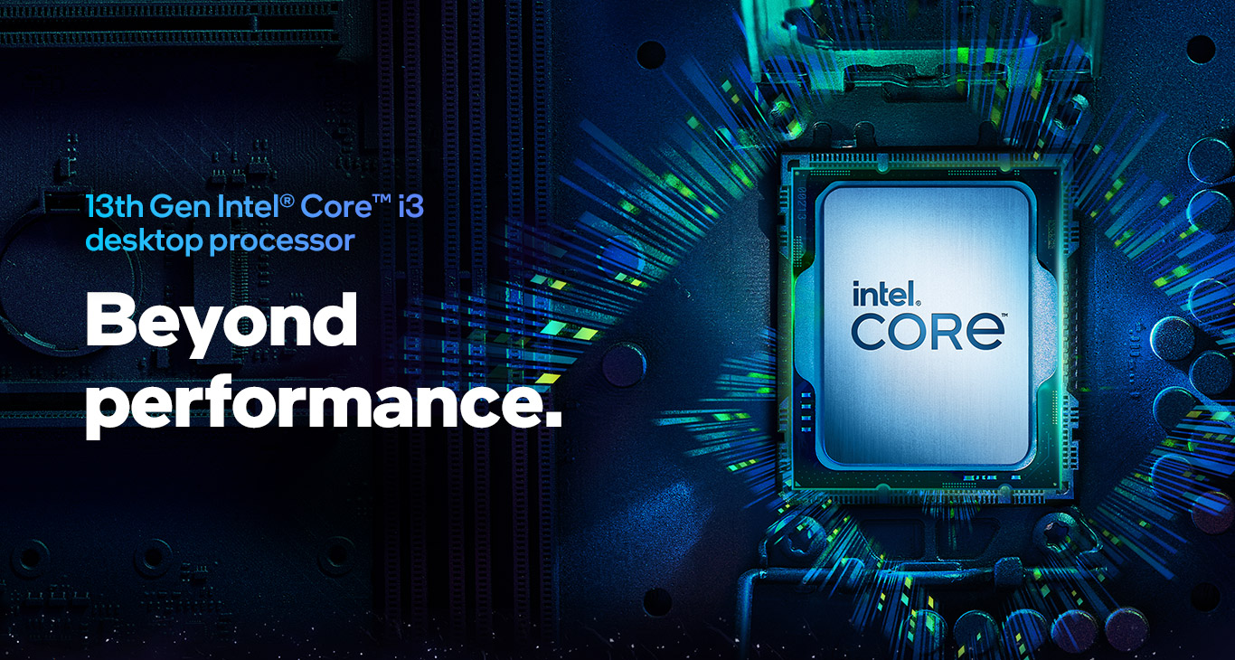 Intel Core™ i3-13100 Processor, 3.4GHz w/ 4 Cores / 8 Threads