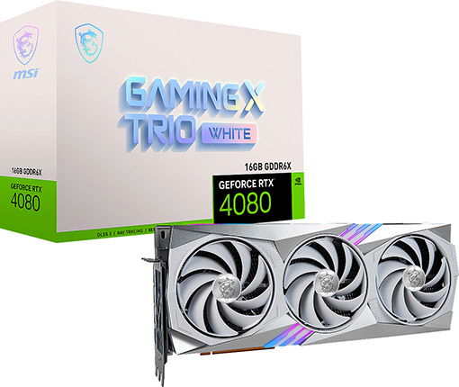 MSI GeForce RTX 4080 GAMING X TRIO 16 GB PCI-E White Edition w