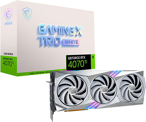 MSI GeForce RTX 4070 Ti GAMING X TRIO 12 GB PCI-E White Edition w