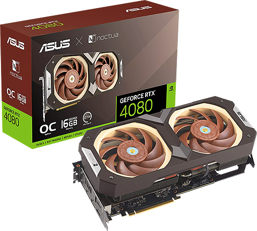 ASUS GeForce RTX™ 4080 16GB GDDR6X Noctua OC Edition, Graphics Card