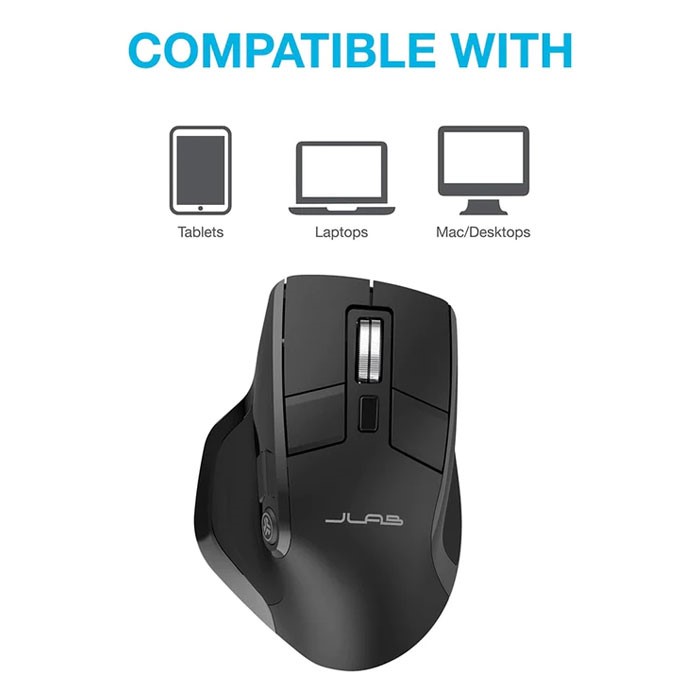 JLab Audio Epic Wireless Mouse w/ Bluetooth, Black - Wireless Mice ...