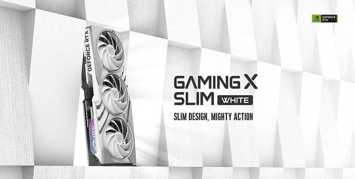 MSI Gaming GeForce RTX 4080 Video Card RTX 4080 16GB GAMING X SLIM WHITE 