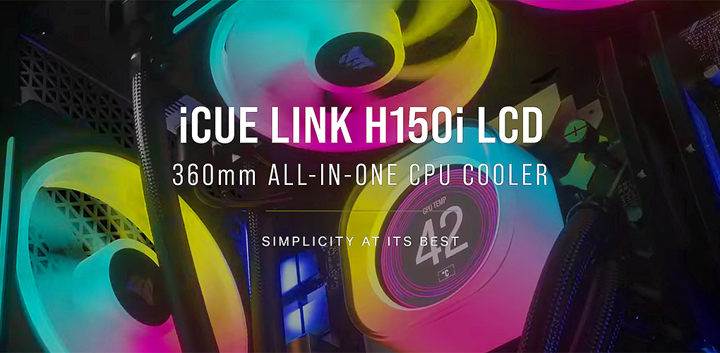 Corsair iCUE LINK H150i 360mm LCD Liquid CPU Cooler, White w/ 53mm Colour  IPS Screen, 3x QX120 RGB 120mm Fans - Liquid AIO CPU Coolers - Memory  Express Inc.
