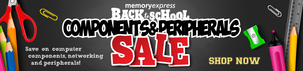 Memory Express Components & Peripherals Back to School Sale (Aug 19 - Sep 15)