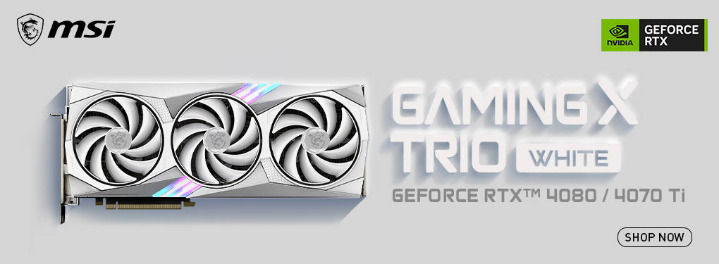MSI GeForce RTX 40 Series GAMING X TRIO White Graphics Cards