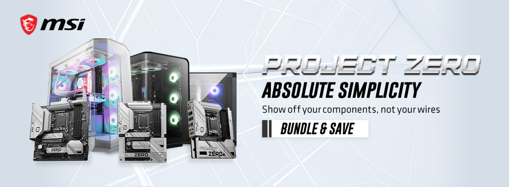 MSI Project Zero Motherboards and Cases Bundles - Absolute Simplicity.