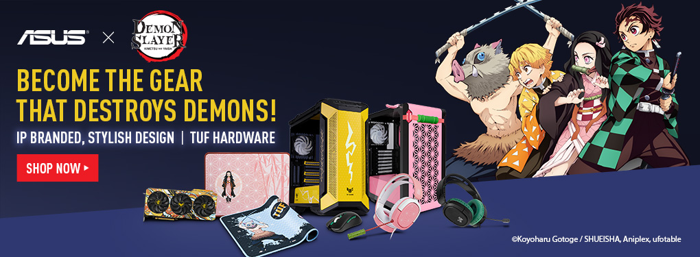 Become the gear that destroys demons! ASUS TUF x Demon Slayer hardware and peripherals