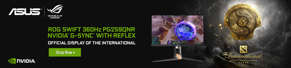 ASUS ROG SWIFT PG259QNR NVIDIA G-Sync with Reflex - Offical display of the International