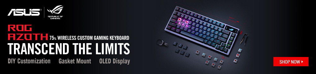 ASUS ROG AZOTH 75% Wireless Gaming Keyboard - Transcend The Limits