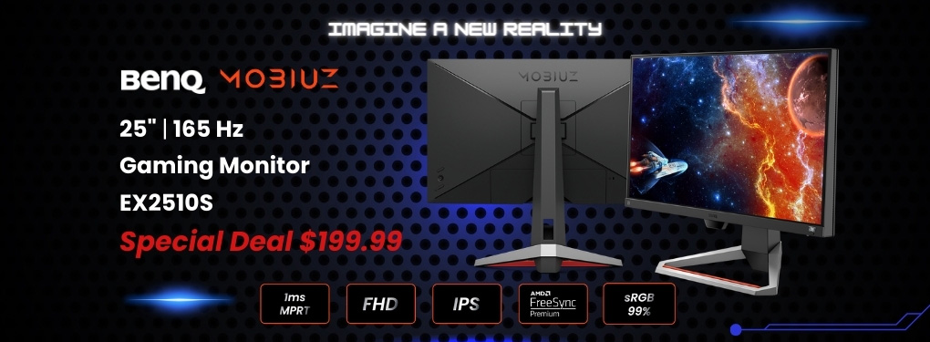 BenQ MOBIUZ EX2510S Gaming Monitor. For a limited time, get it for only $199.99! (Mar 4 - Apr 30, 2024)