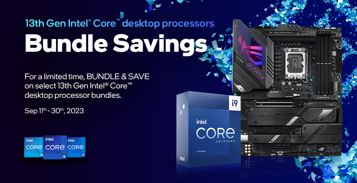 Bundle & Save on select Intel desktop processor bundles! (Sep 11-30, 2023)