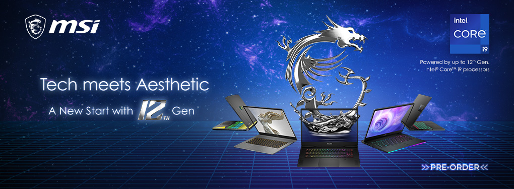 MSI Intel 12th Gen Laptops - Tech meets Aesthetic
