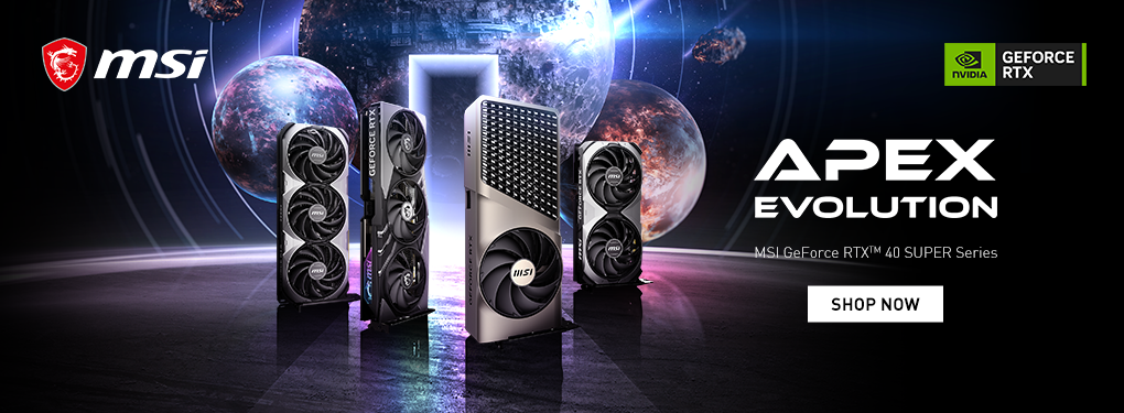 Apex Evolution. MSI GeForce RTX 40 SUPER Series Graphics Cards now available at Memory Express!