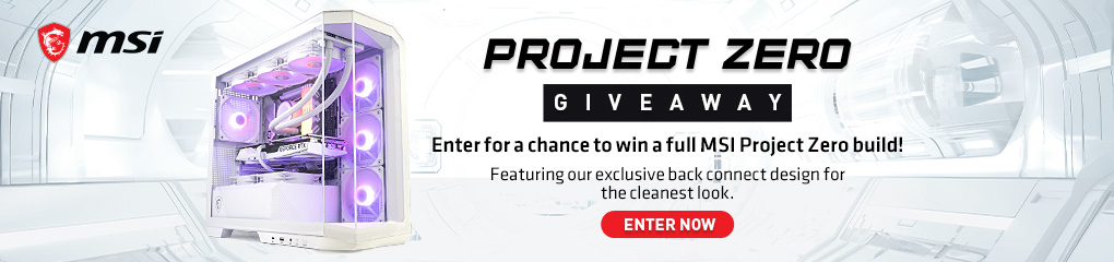 Enter for your chance to WIN a custom-built ME PC x MSI PROJECT ZERO Gaming PC! (Mar 15 - Apr 15, 2024)