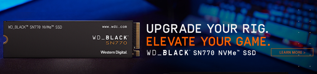 Upgrade Your Rig.  Elevate your Game. WB_BLACK SN770 NVMe SSD