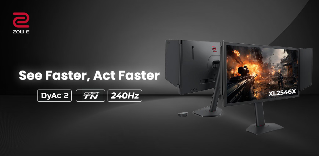See Faster, Act Faster. ZOWIE XL2546X 240Hz eSports Gaming Monitor.