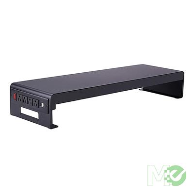 MX00112720 DMS Dual Monitor Stand / Riser  w/ 4 AC & 2 USB Charge Ports