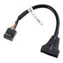 MX00112729 USB 2.0 9-Pin Female to USB 3.0 20-Pin Male, Motherboard Header Converter / Adapter Cable