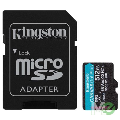 MX00113105 Canvas Go Plus Class 10 UHS-I A2 U3 microSDXC Card, 512GB w/ Adapter 