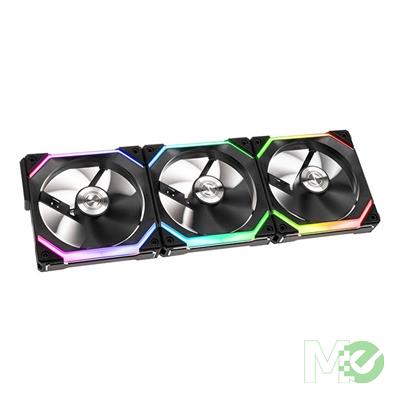 MX00113669 Uni Fan SL120,  Modular RGB 120mm Fan, 3 Pack w/ Fan Controller -Black
