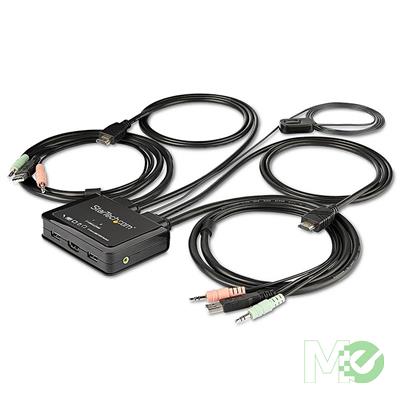 MX00113693 2-Port USB 4K HDMI KVM Switch w/ Audio and Remote Switch