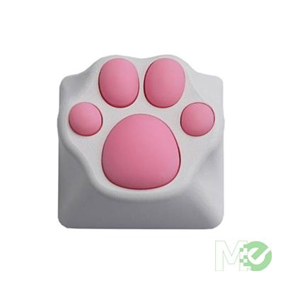 MX00113756 Kitty Paw ABS/Silicone Artisan Keycap, White / Pink