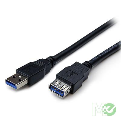 MX00114287 SuperSpeed USB 3.0 Extension Cable A to A, M/F, 6ft., Black