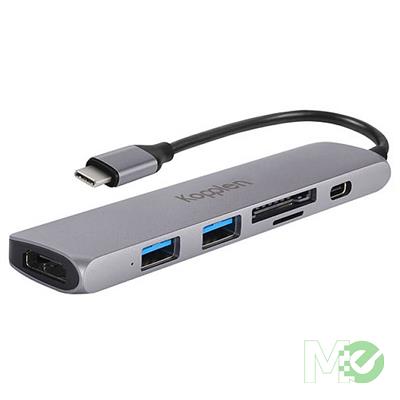 MX00114632 6-Port USB 3.0 Type-C Adapter w/ HDMI, Memory Card Slots