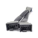 MX00116058 1-to-2 Sleeved PWM Fan Splitter Cable, Black 