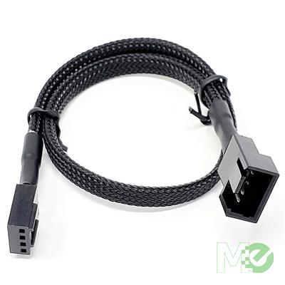 MX00116059 Sleeved PWM Fan Extension Cable, M/F, Black, 30cm