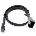 MX00116059 Sleeved PWM Fan Extension Cable, M/F, Black, 30cm