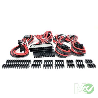MX00116193 Premium Sleeved PSU Cable Extension Kit, Red/Black 