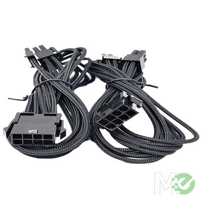 MX00116207 Premium Sleeved 8-Pin (6+2) PCI-E GPU Power Extension Cable, Black, 1.5ft