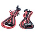 MX00116208 Premium Sleeved 8-Pin (6+2) PCI-E GPU Power Extension Cable, Red / Black, 1.5ft