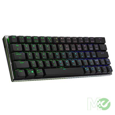 MX00116227 SK622 Space Gray Bluetooth Wireless 60% RGB Mechanical Gaming Keyboard w/ Low Profile Blue Switches, Black