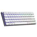 MX00116230 SK622 Silver Bluetooth Wireless 60% RGB Mechanical Gaming Keyboard w/ Low Profile Blue Switches, White