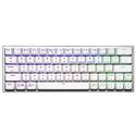 MX00116230 SK622 Silver Bluetooth Wireless 60% RGB Mechanical Gaming Keyboard w/ Low Profile Blue Switches, White