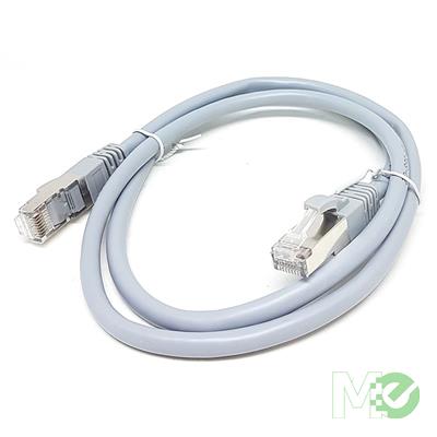 MX00116510 Cat7 SSTP CMR/FT4 Stranded Ethernet Cable, Grey, 1ft 