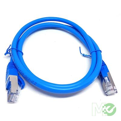 MX00116530 Cat7 SSTP CMR/FT4 Stranded Ethernet Cable, Blue, 1ft 