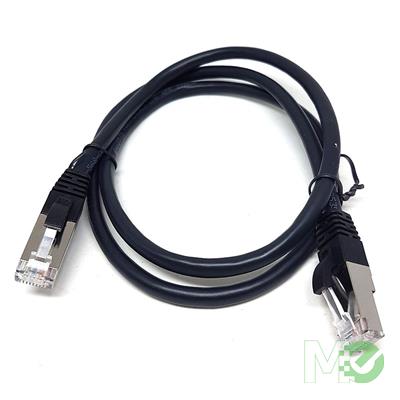 MX00116539 Cat7 SSTP CMR/FT4 Stranded Ethernet Cable, Black, 6in 