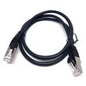 MX00116541 Cat7 SSTP CMR/FT4 Stranded Ethernet Cable, Black, 1.5ft