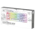 MX00116949 Huntsman Mini 60% RGB Gaming Keyboard w/ Linear Optical Red Switches, Mercury White Edition 