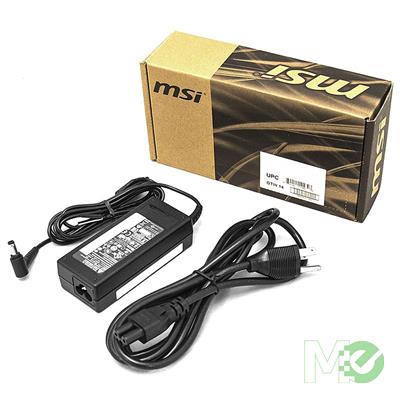 MX00116983 External AC Power Adapter For Select MSI Laptops, 65W w/ AC Power Cord 
