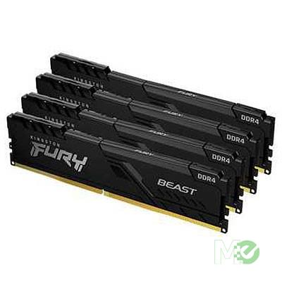 MX00117510 FURY Beast 128GB DDR4 3200MHz CL16 Quad Channel Kit (4x 32GB), Black