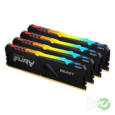 MX00117536 FURY Beast 128GB DDR4 3600MHz CL18 Quad Channel Kit (4x 32GB), Black
