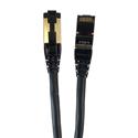 MX00117765 Cat 8 S/FTP RJ45 Patch 26AWG Cable, Black, 1ft.  