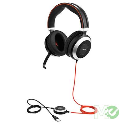 MX00117940 EVOLVE 80 MS Stereo Professional Headset w/ Noise-Cancelling Microphone, Black 